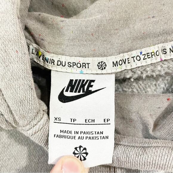 Nike Move to Zero Women XS Gray Speckled Hoodie - Picture 3 of 5